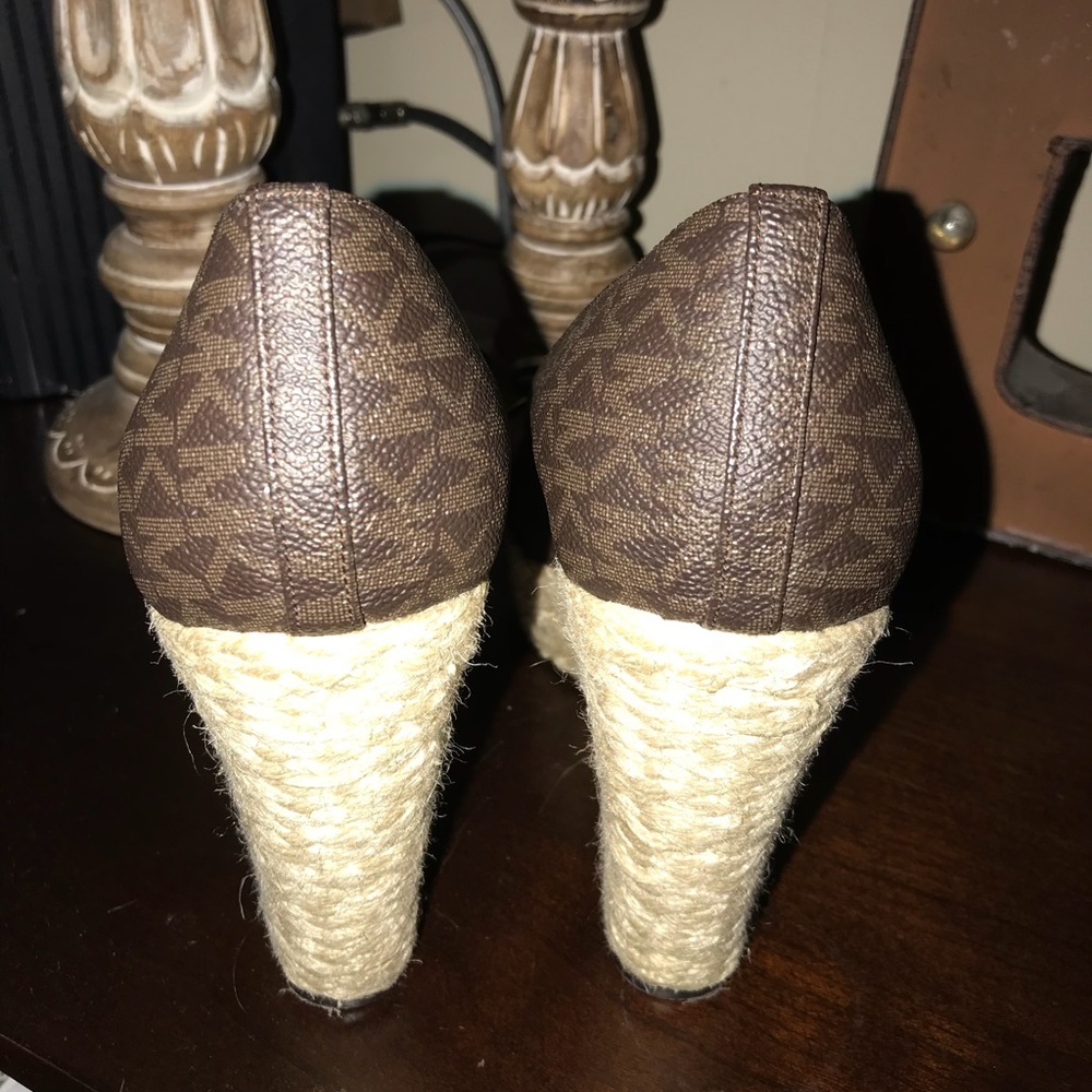 Michael Kors Meg Peep Toe Espadrille Wedges - Picture 4 of 5